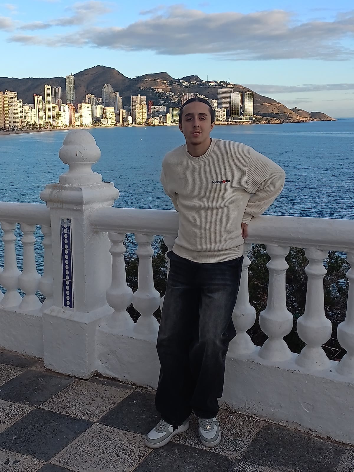 Dacian Scurtu on the balcony walk in Benidorm, Spain